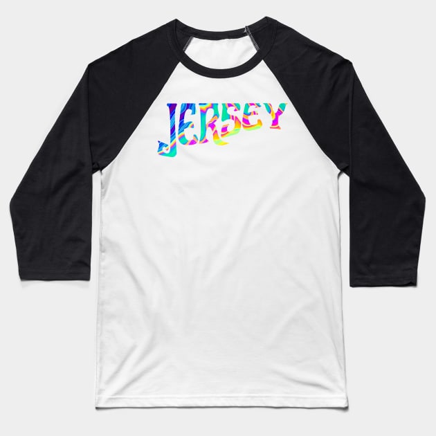 Trippy Jersey Baseball T-Shirt by lolosenese